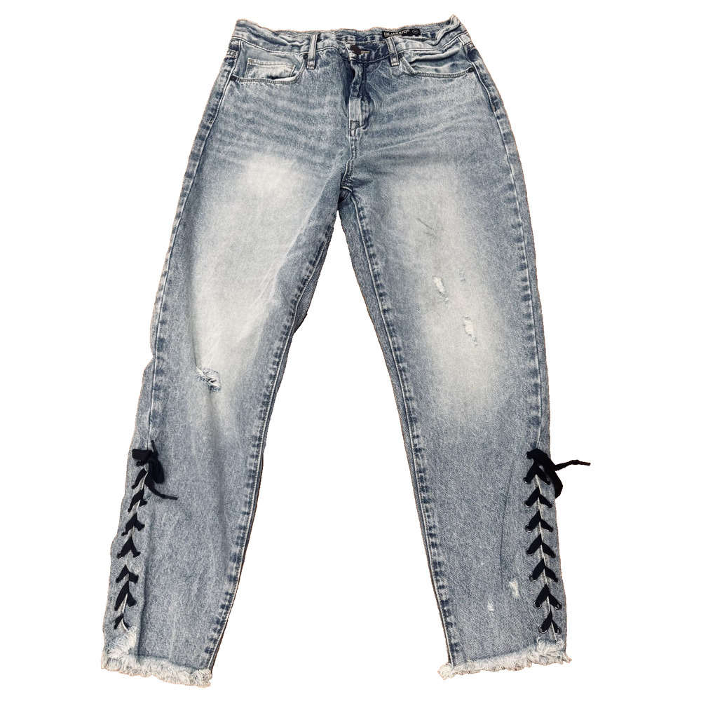 Blank NYC Jeans Womens Size 30 Blue Denim Skinny Classique Lace up legs